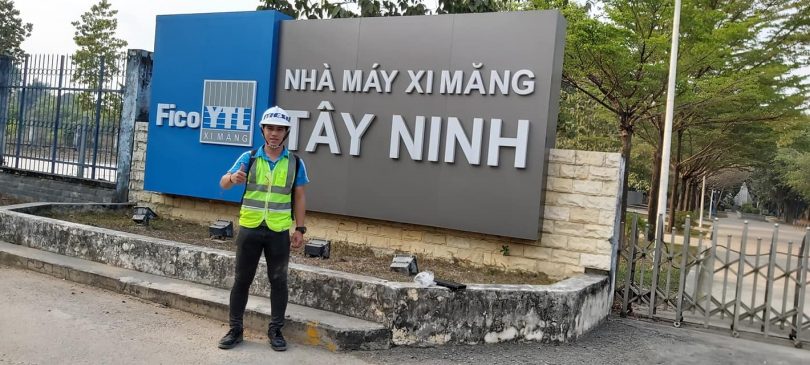 lắp đặt xích dongyang tại nhà máy xi măng